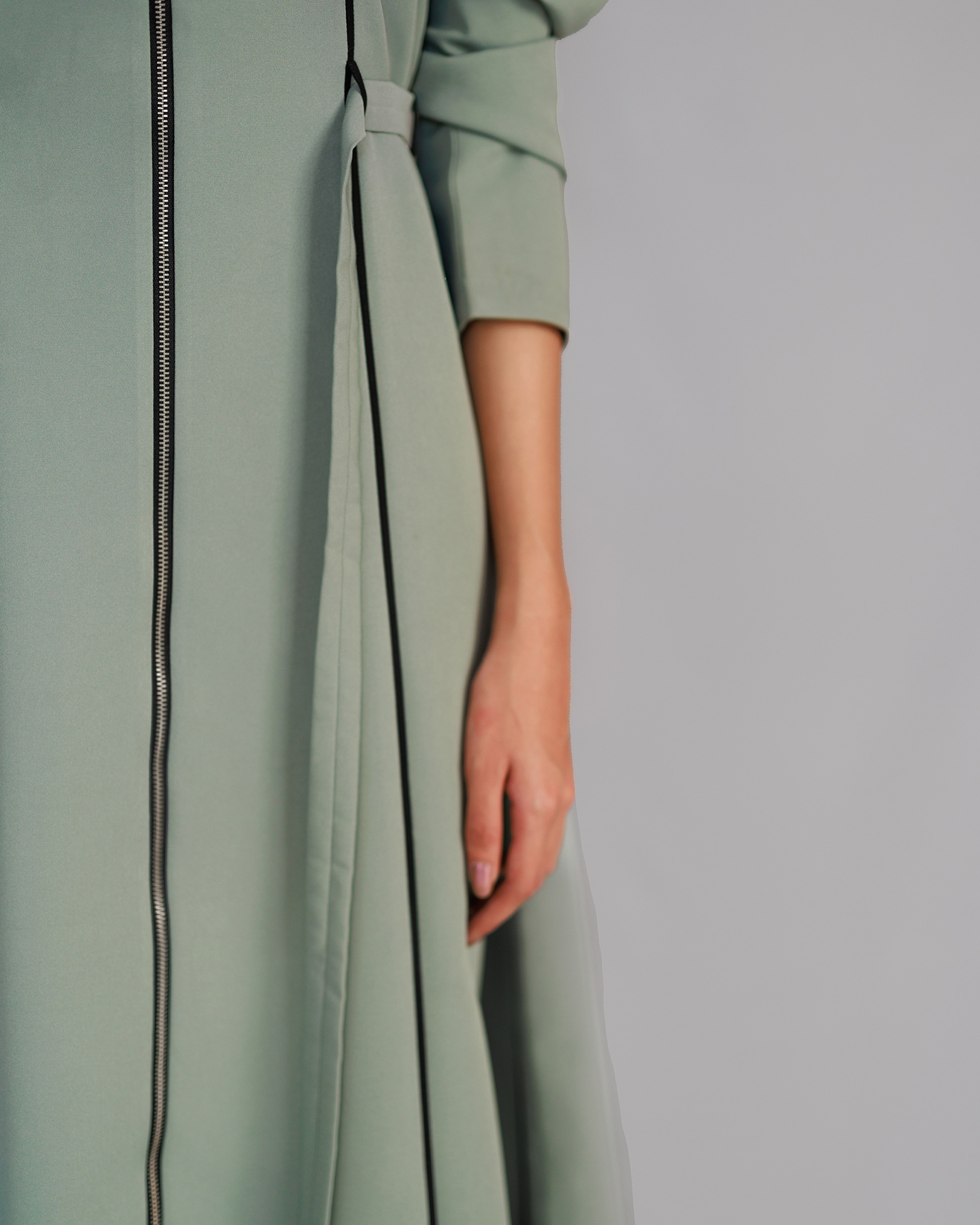 Grey Knitted Panel Dress