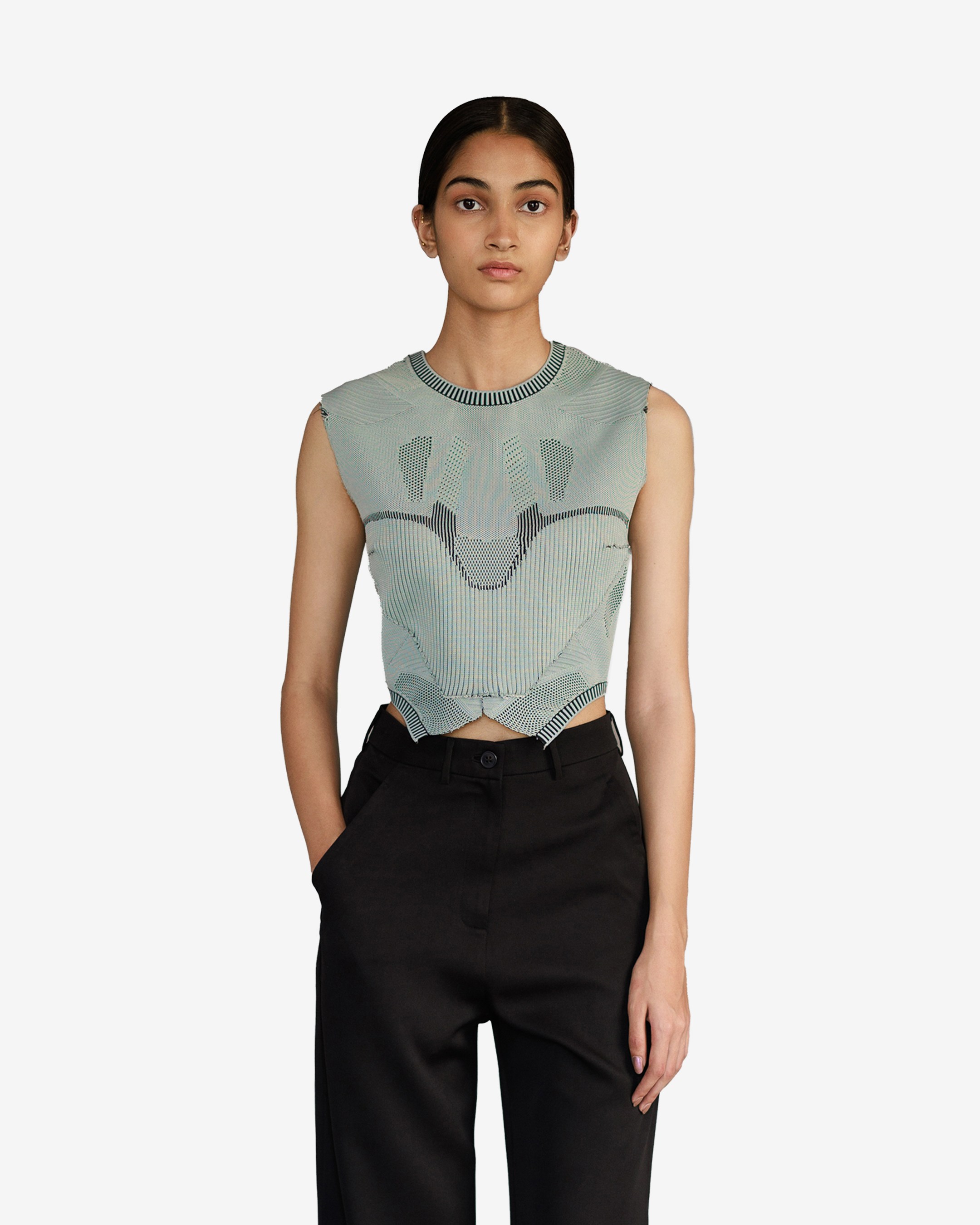 Grey Knitted  Top