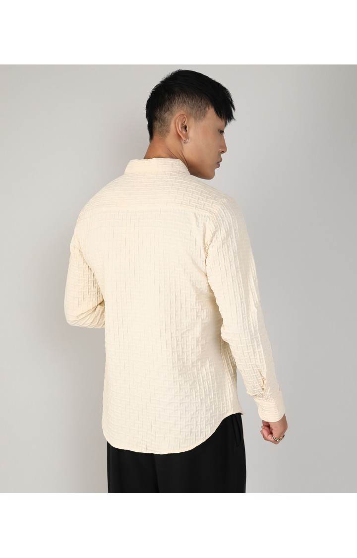 Men's Yellow Solid Casual Shirts