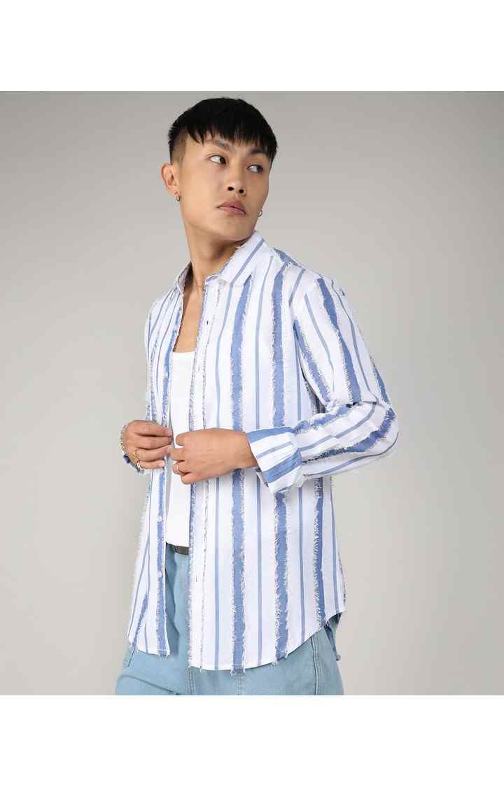 Men's Multicolor Striped Casual Shirts