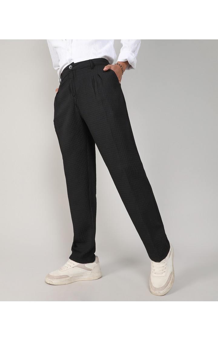 Men's Charcoal Black Trousers
