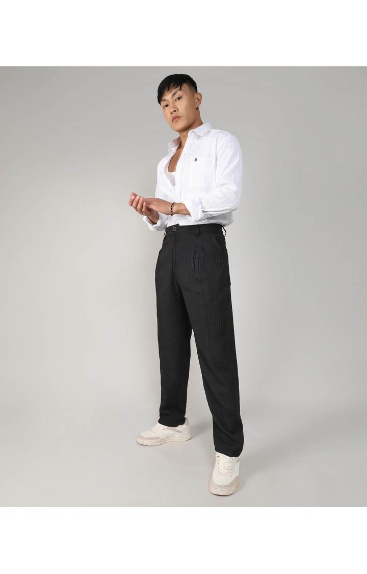 Men's Charcoal Black Trousers