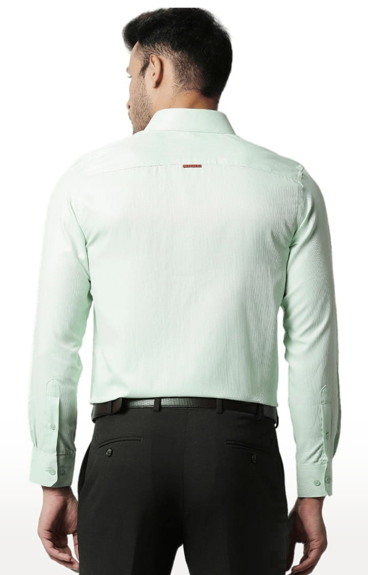 SOLEMIO | Men's Green Cotton Solid Formal Shirt 3