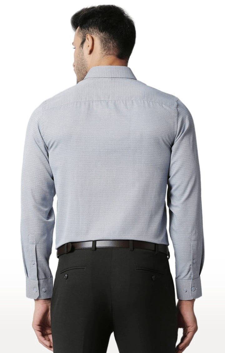 SOLEMIO | Men's Grey Cotton Solid Formal Shirt 3