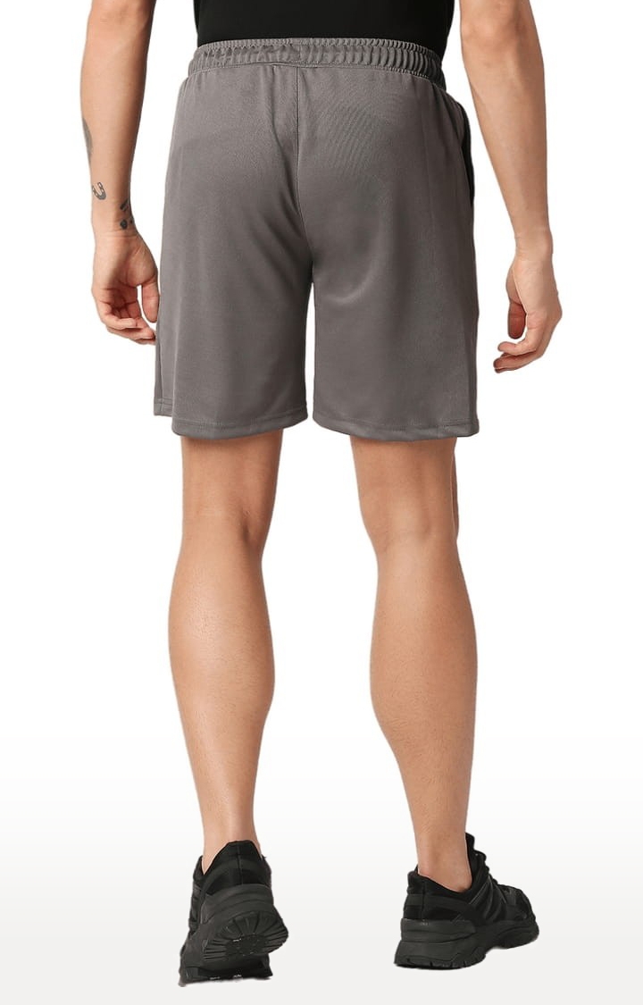 Men's Grey Polyester Printed Short