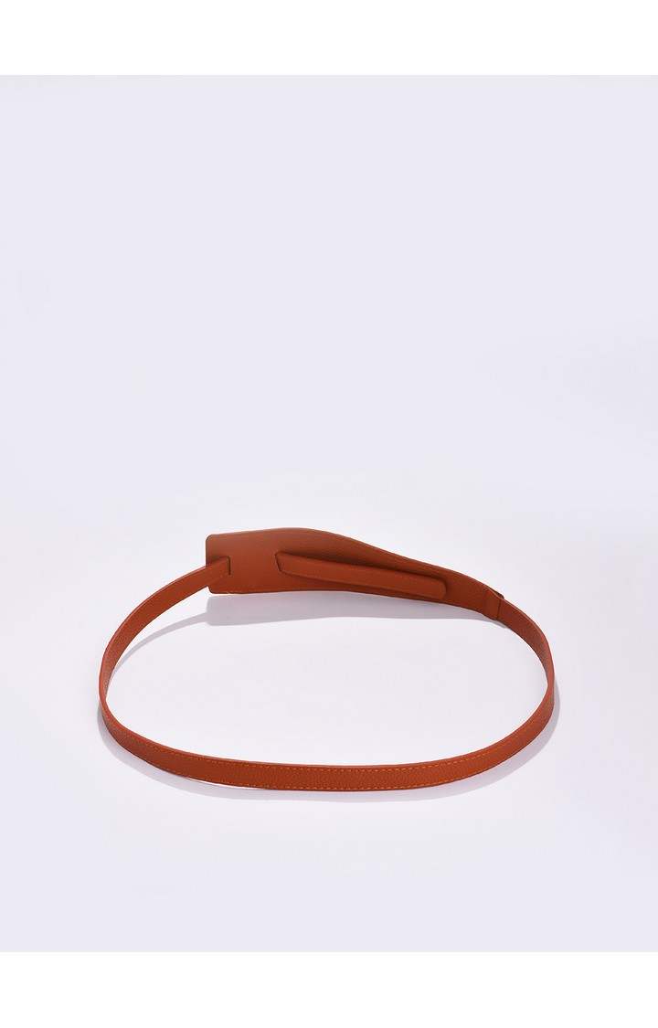Haute Sauce By Campus Sutra Tan Solid Single Clothing Accessory