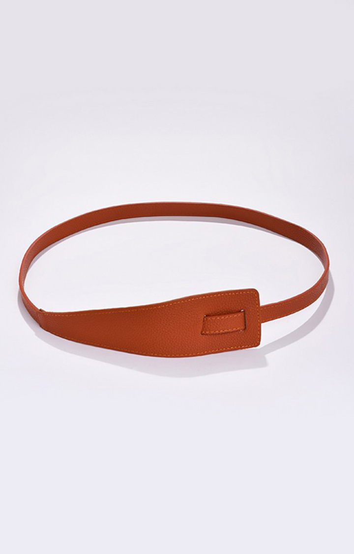 Haute Sauce By Campus Sutra Tan Solid Single Clothing Accessory