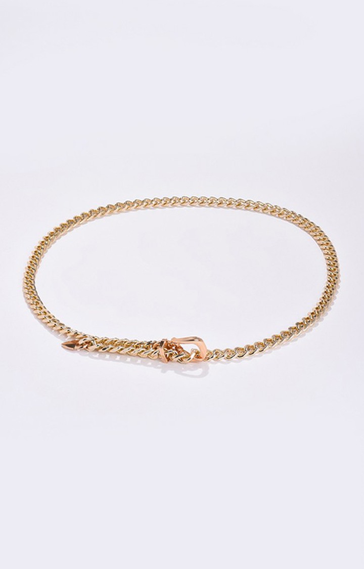 Haute Sauce By Campus Sutra Gold Textured Single Clothing Accessory
