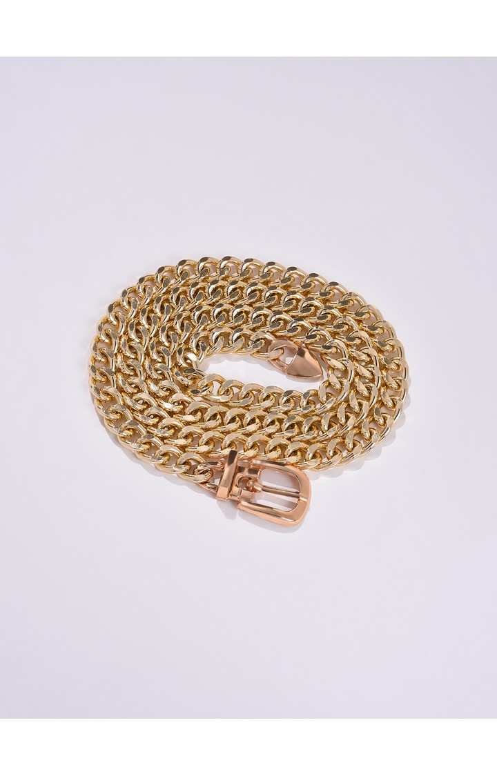 Haute Sauce By Campus Sutra Gold Textured Single Clothing Accessory