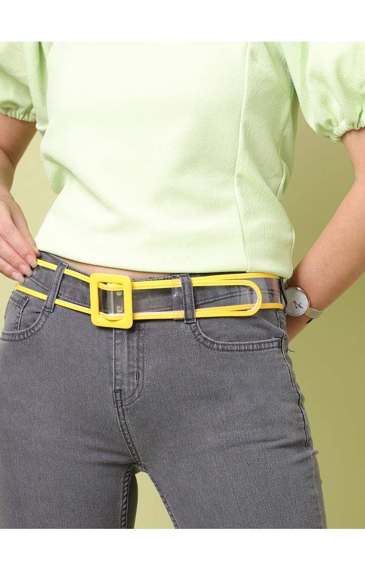 Haute Sauce By Campus Sutra Yellow Solid Single Clothing Accessory