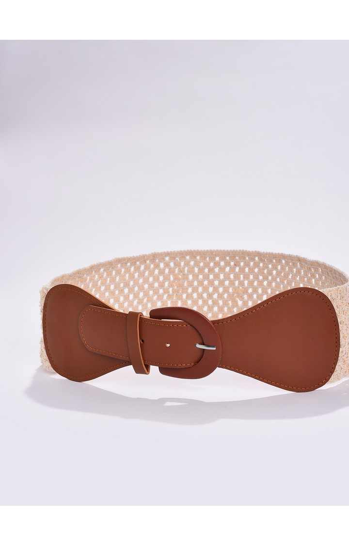 Haute Sauce By Campus Sutra Brown Textured Single Clothing Accessory
