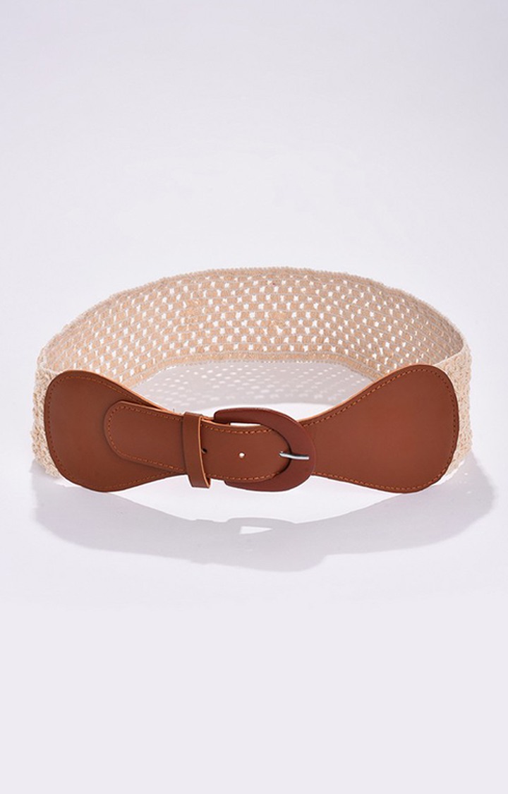 Haute Sauce By Campus Sutra Brown Textured Single Clothing Accessory