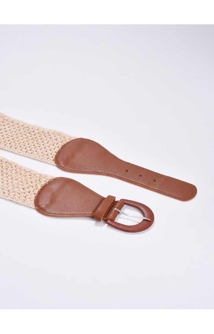 Haute Sauce By Campus Sutra Brown Textured Single Clothing Accessory