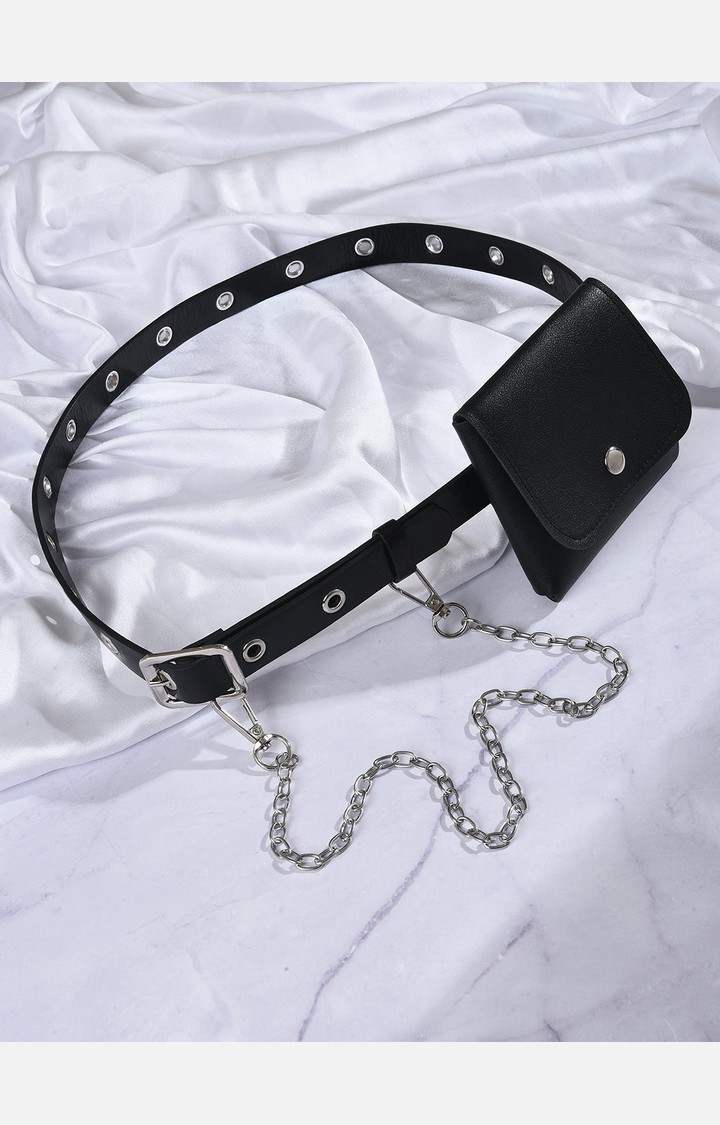 Haute Sauce By Campus Sutra Black Solid Single Clothing Accessory