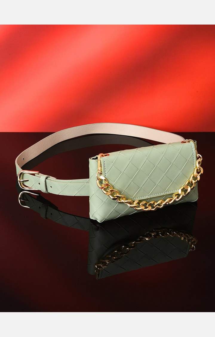 Haute Sauce By Campus Sutra Green Solid Single Clothing Accessory
