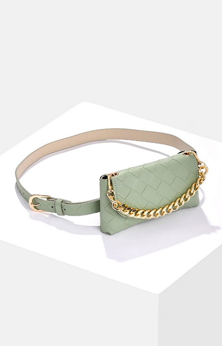 Haute Sauce By Campus Sutra Green Solid Single Clothing Accessory