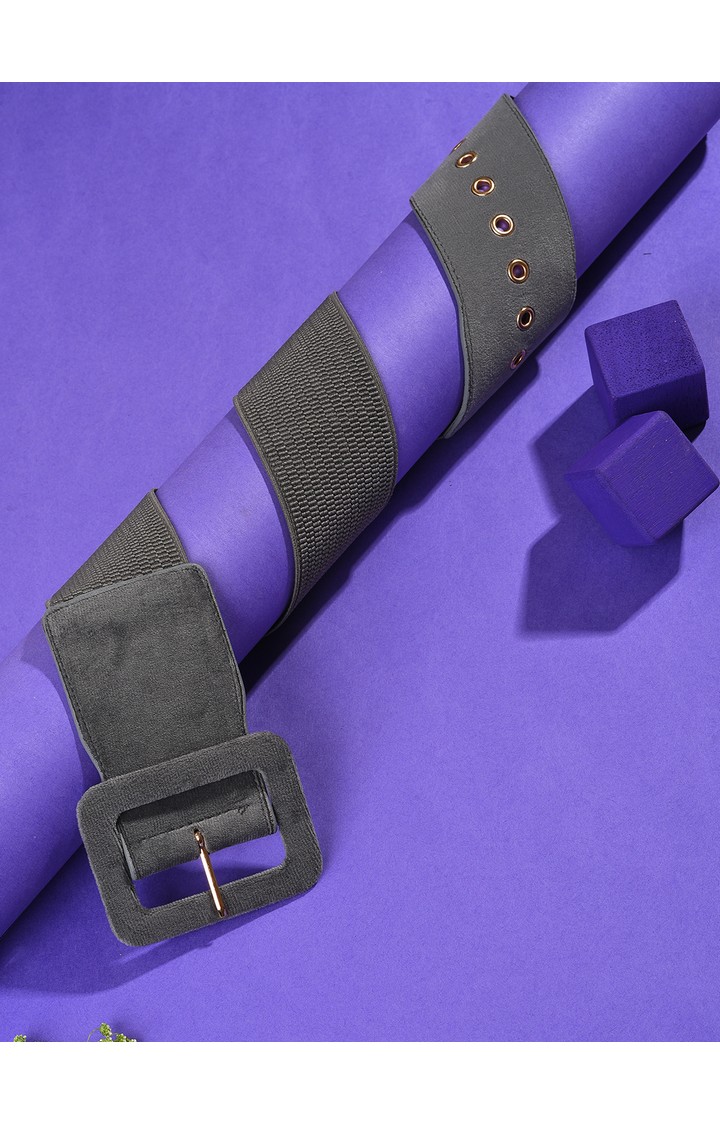 Haute Sauce By Campus Sutra Grey Solid Single Clothing Accessory