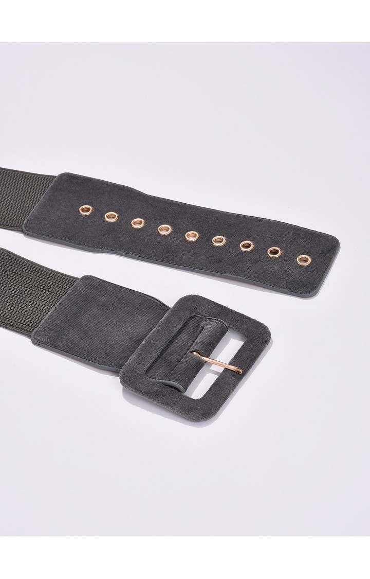 Haute Sauce By Campus Sutra Grey Solid Single Clothing Accessory