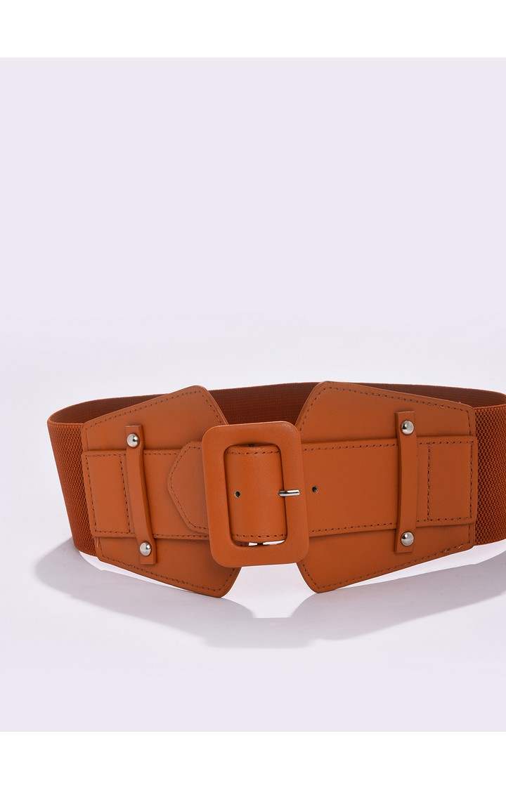 Haute Sauce By Campus Sutra Brown Solid Single Clothing Accessory