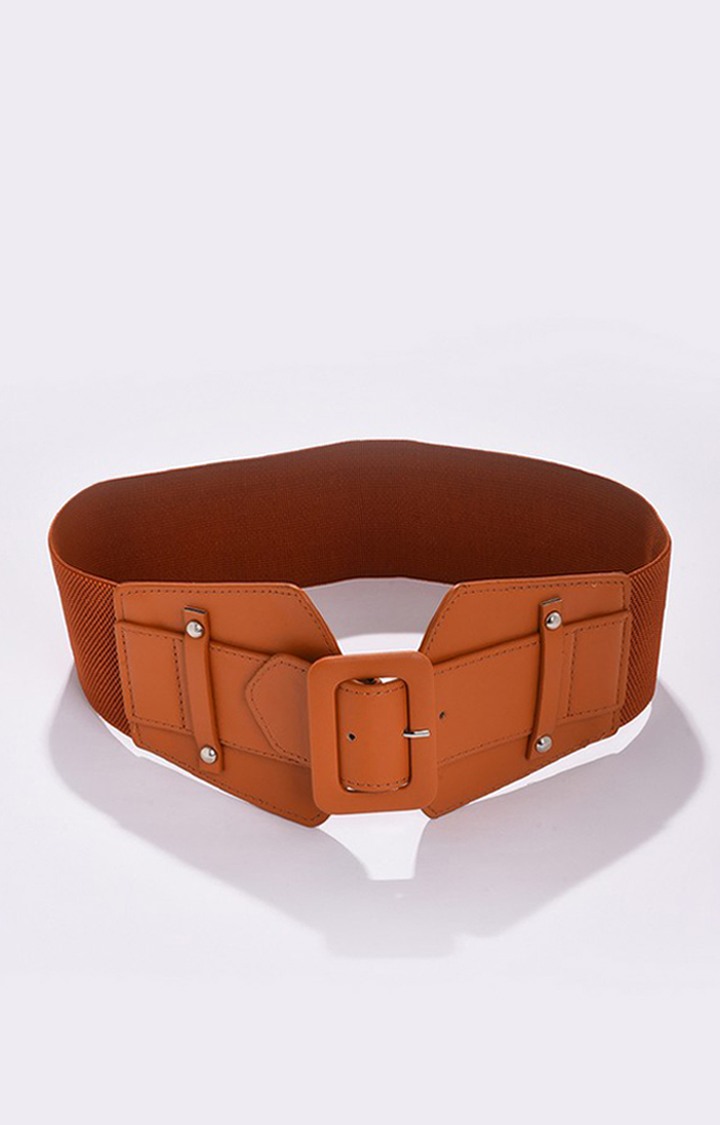 Haute Sauce By Campus Sutra Brown Solid Single Clothing Accessory