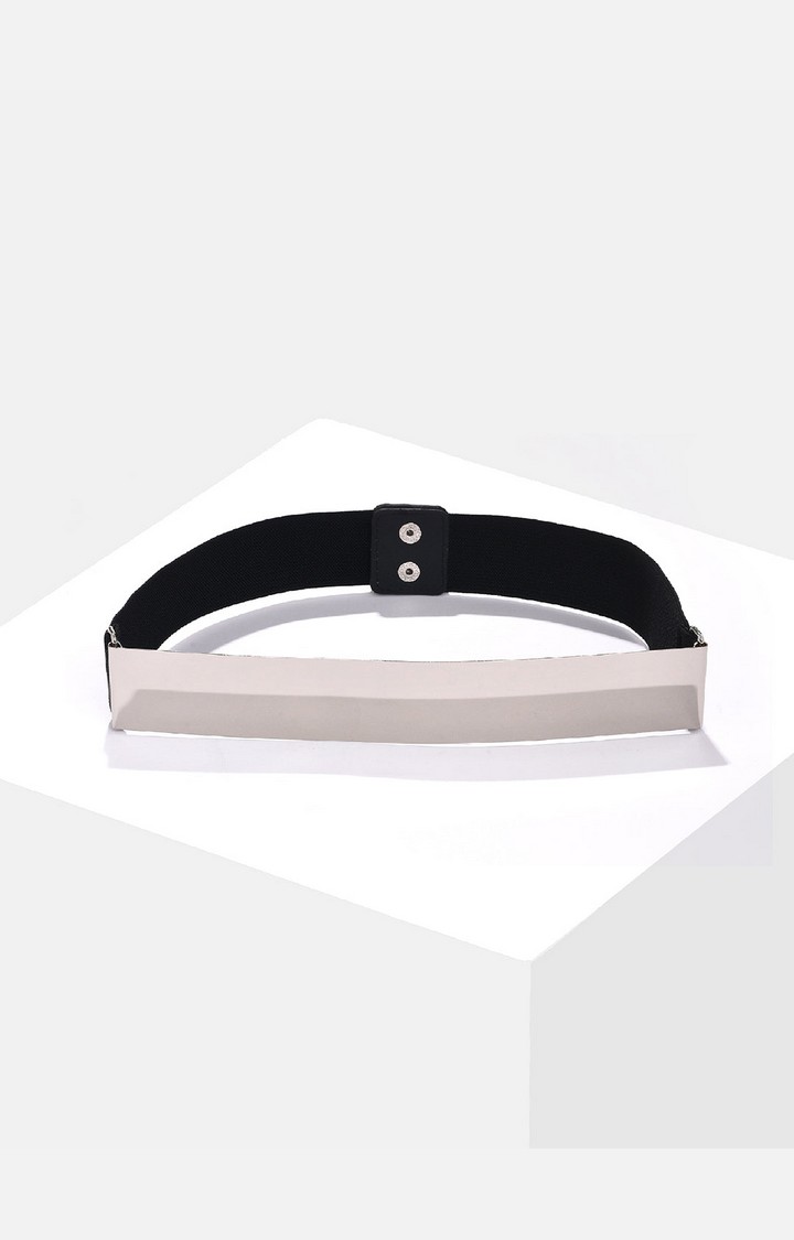 Haute Sauce By Campus Sutra Silver Solid Single Clothing Accessory
