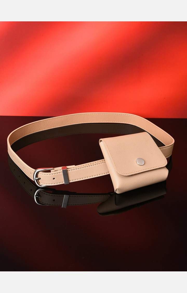 Haute Sauce By Campus Sutra Beige Solid Single Clothing Accessory