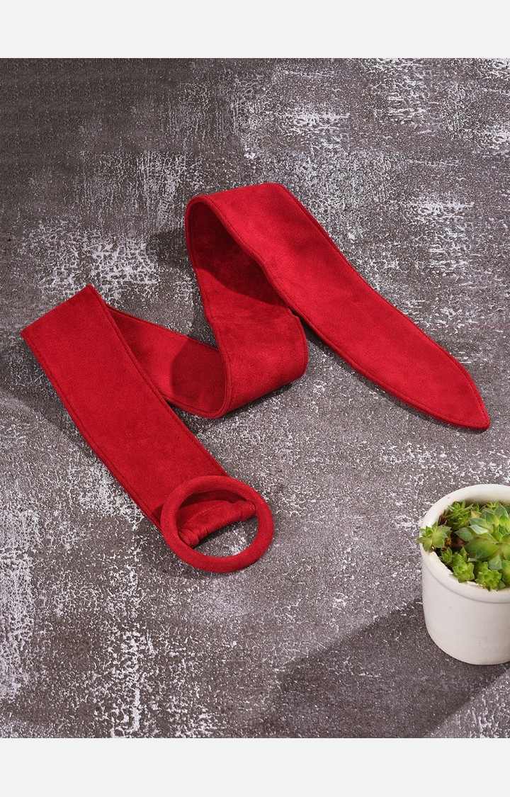 Haute Sauce By Campus Sutra Red Solid Single Clothing Accessory