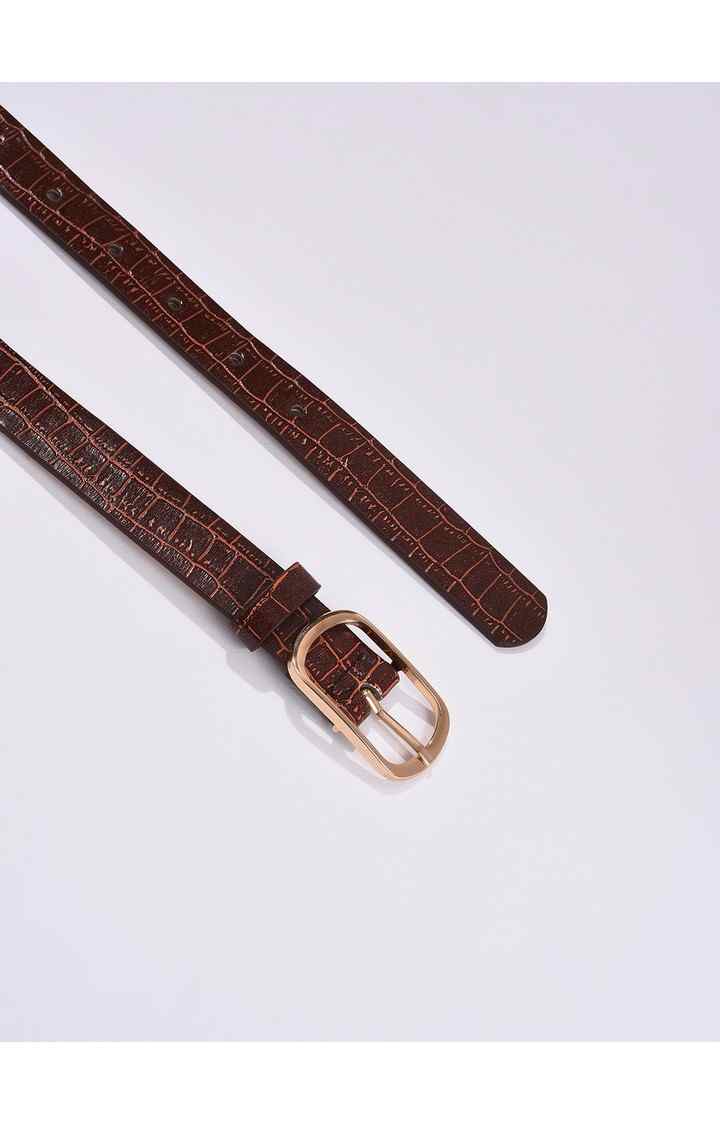 Haute Sauce By Campus Sutra Brown Woven Design Single Clothing Accessory