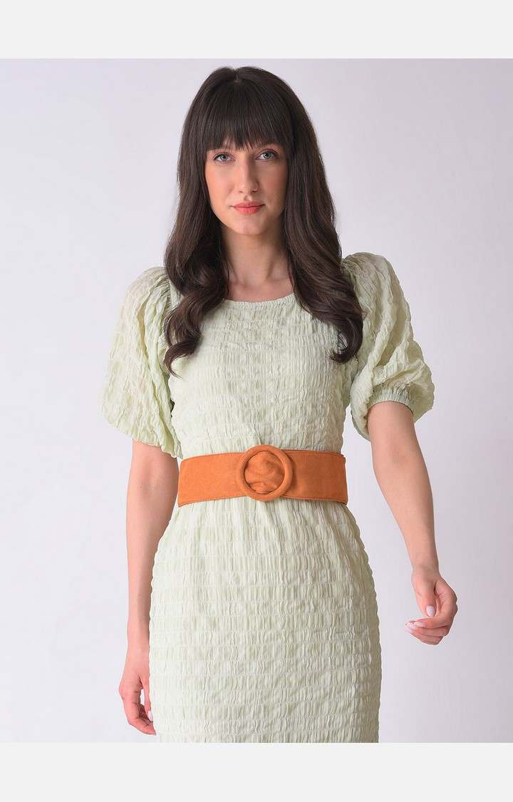 Haute Sauce By Campus Sutra Brown Solid Single Clothing Accessory