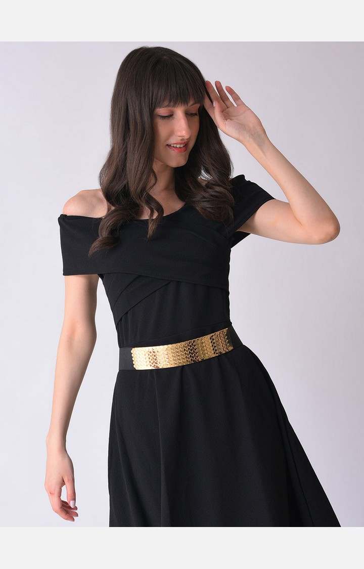 Haute Sauce By Campus Sutra Gold Embellished Single Clothing Accessory