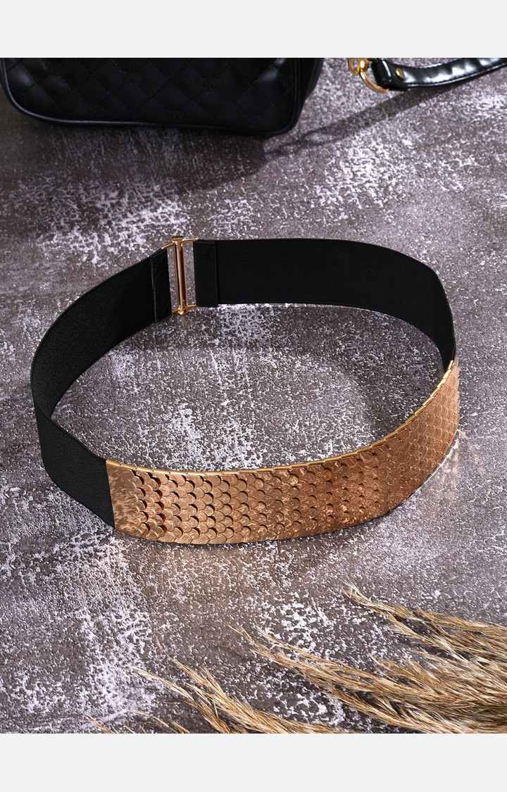 Haute Sauce By Campus Sutra Gold Embellished Single Clothing Accessory
