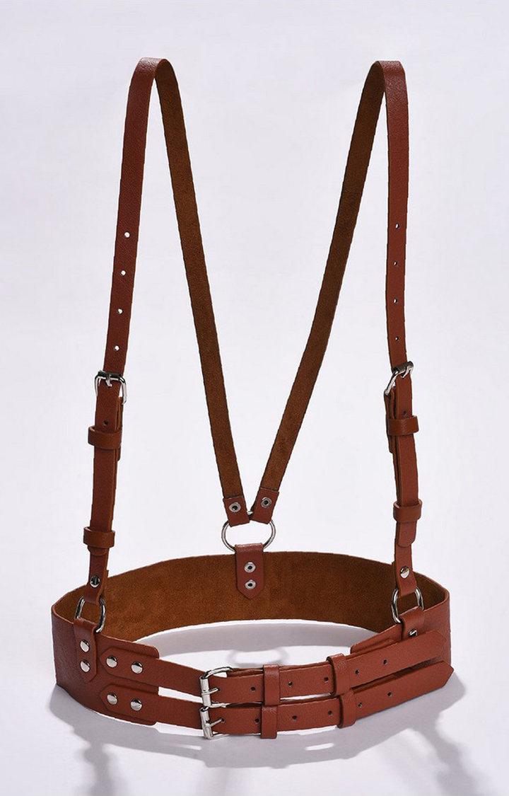 Haute Sauce By Campus Sutra Brown Solid Single Clothing Accessory