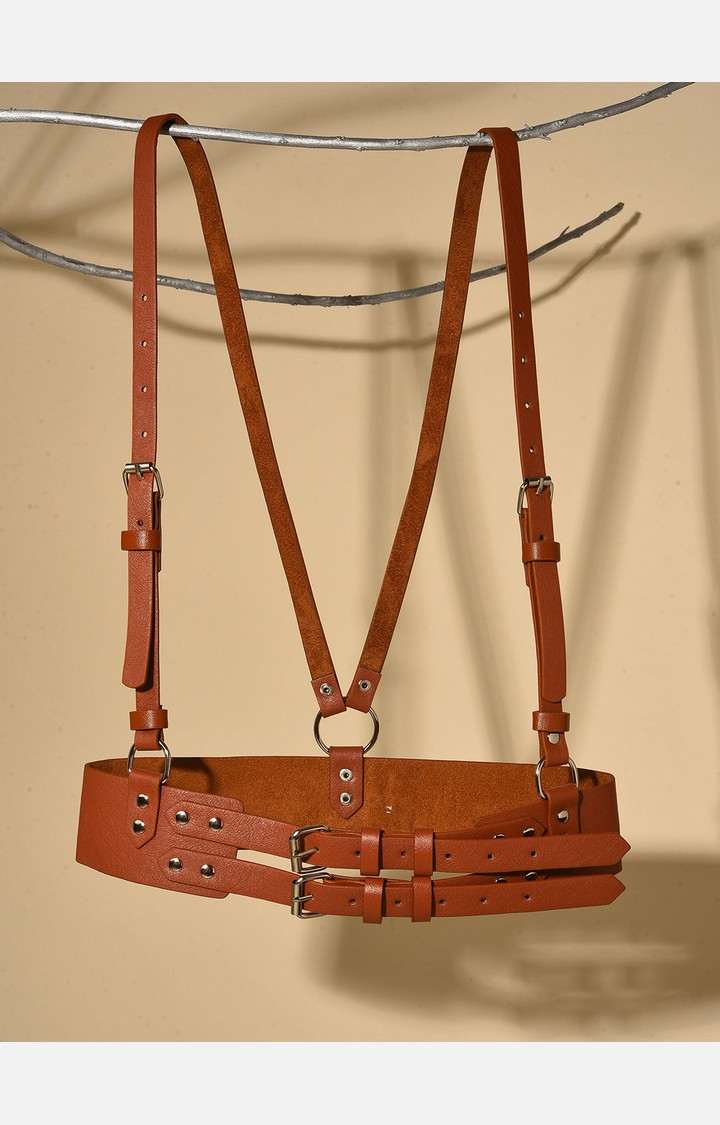Haute Sauce By Campus Sutra Brown Solid Single Clothing Accessory