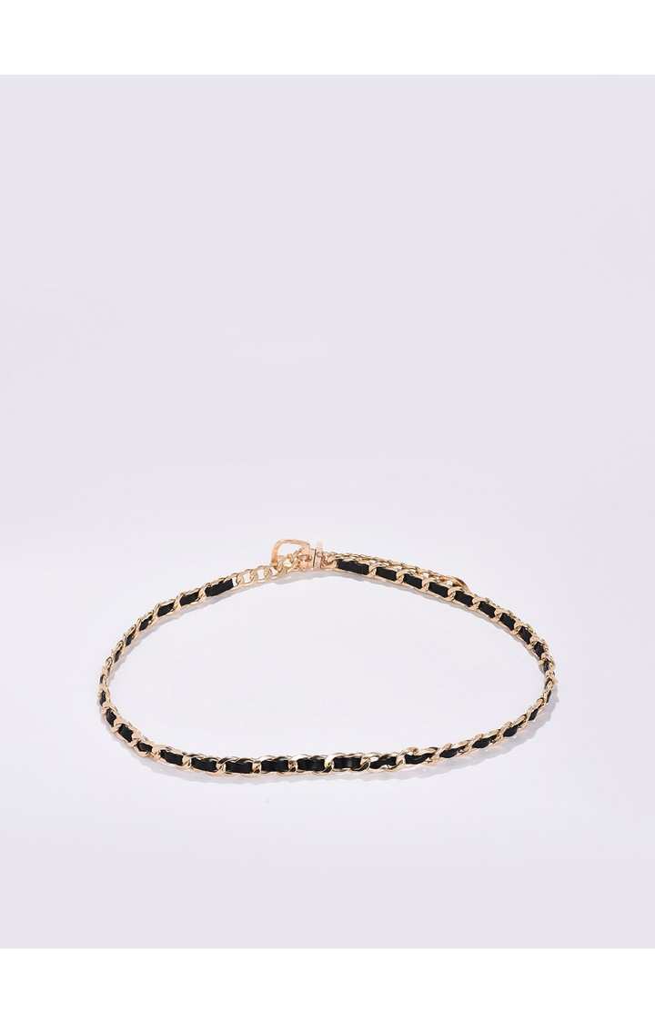 Haute Sauce By Campus Sutra Gold Solid Single Clothing Accessory