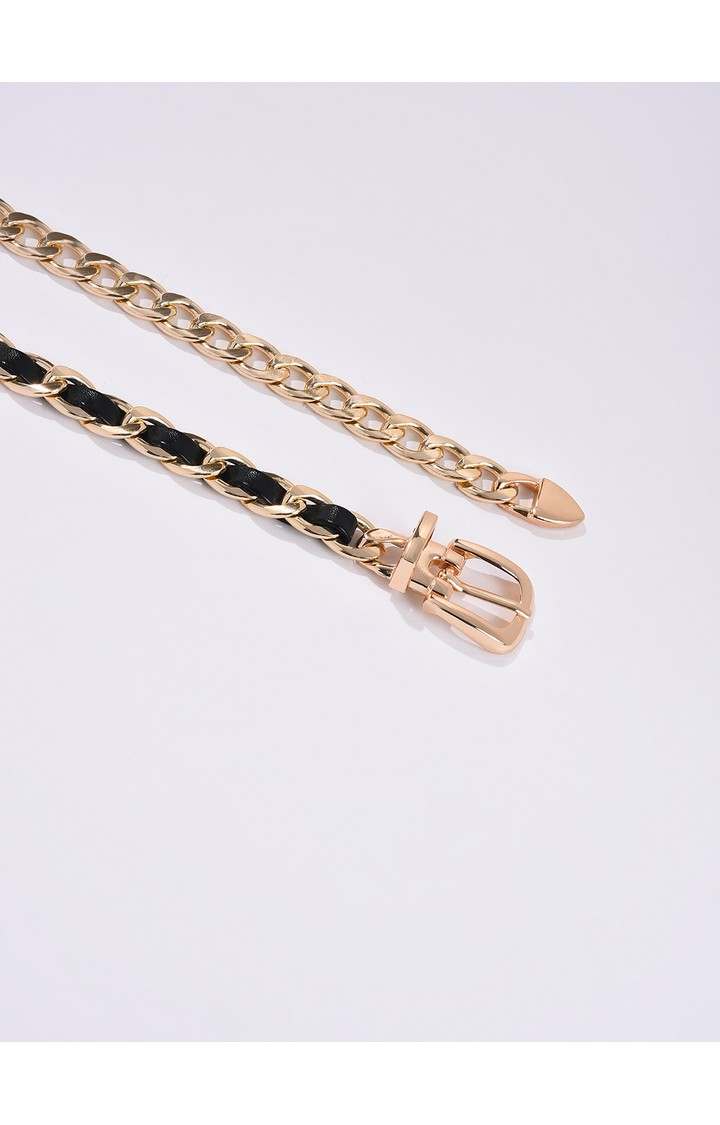 Haute Sauce By Campus Sutra Gold Solid Single Clothing Accessory