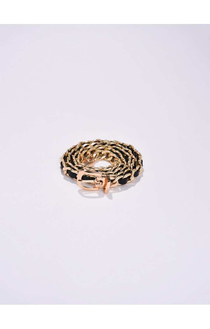 Haute Sauce By Campus Sutra Gold Solid Single Clothing Accessory