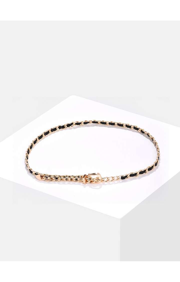 Haute Sauce By Campus Sutra Gold Solid Single Clothing Accessory