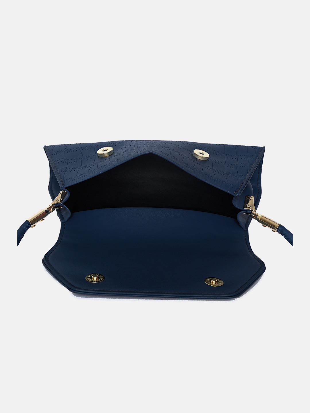 Haute Sauce By Campus Sutra Blue Pu Clutch Bags