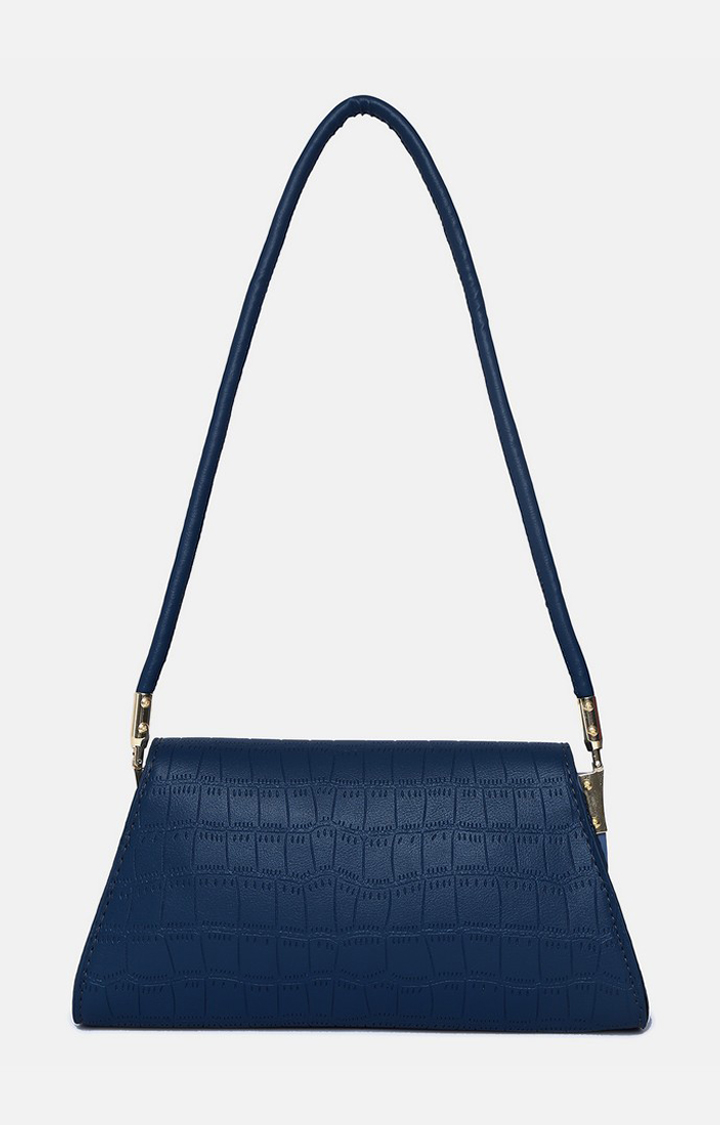 Haute Sauce By Campus Sutra Blue Pu Clutch Bags