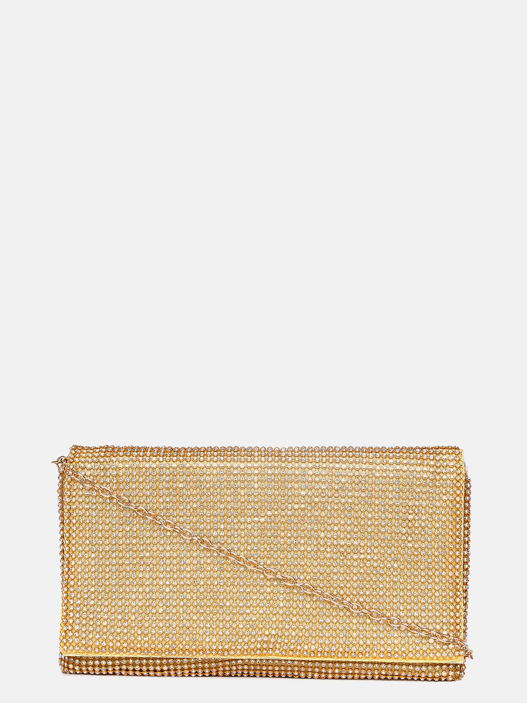 Haute Sauce By Campus Sutra Gold Pu Clutch Bags