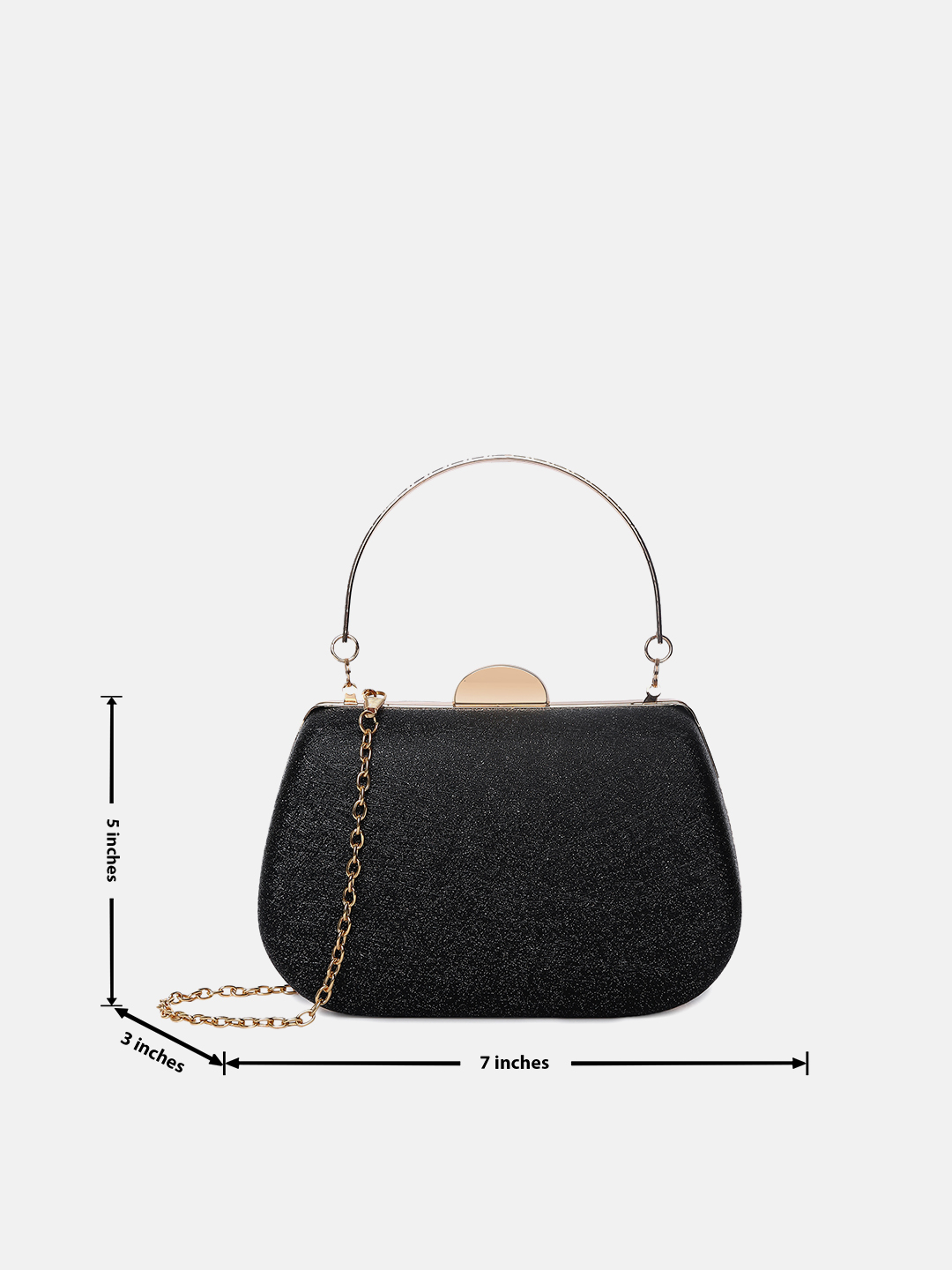 Haute Sauce By Campus Sutra Black Pu Clutch Bags