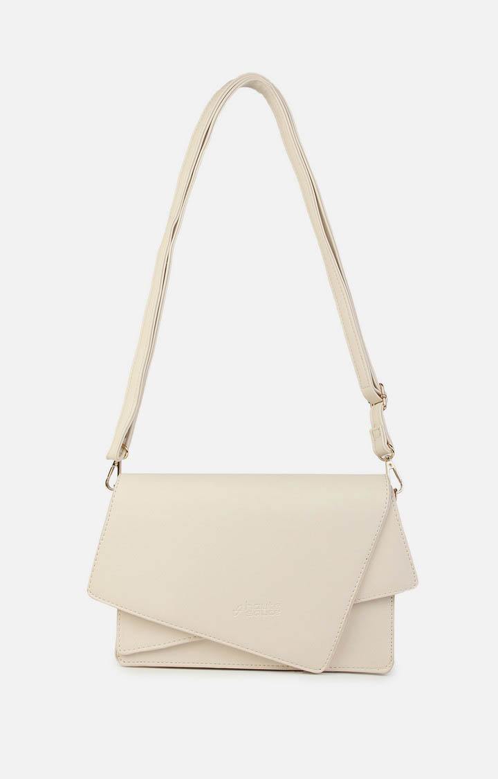 Haute Sauce By Campus Sutra White Pu Clutch Bags