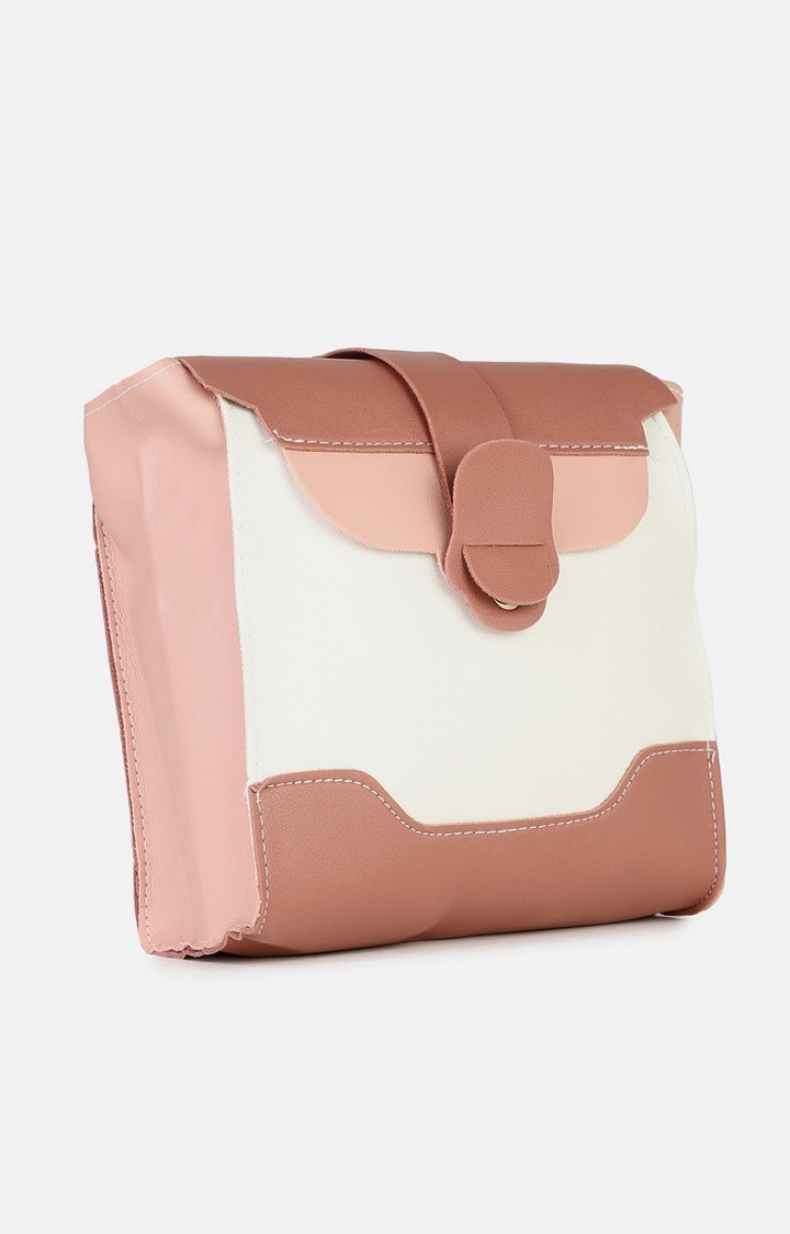 Haute Sauce By Campus Sutra Pink Pu Clutch Bags