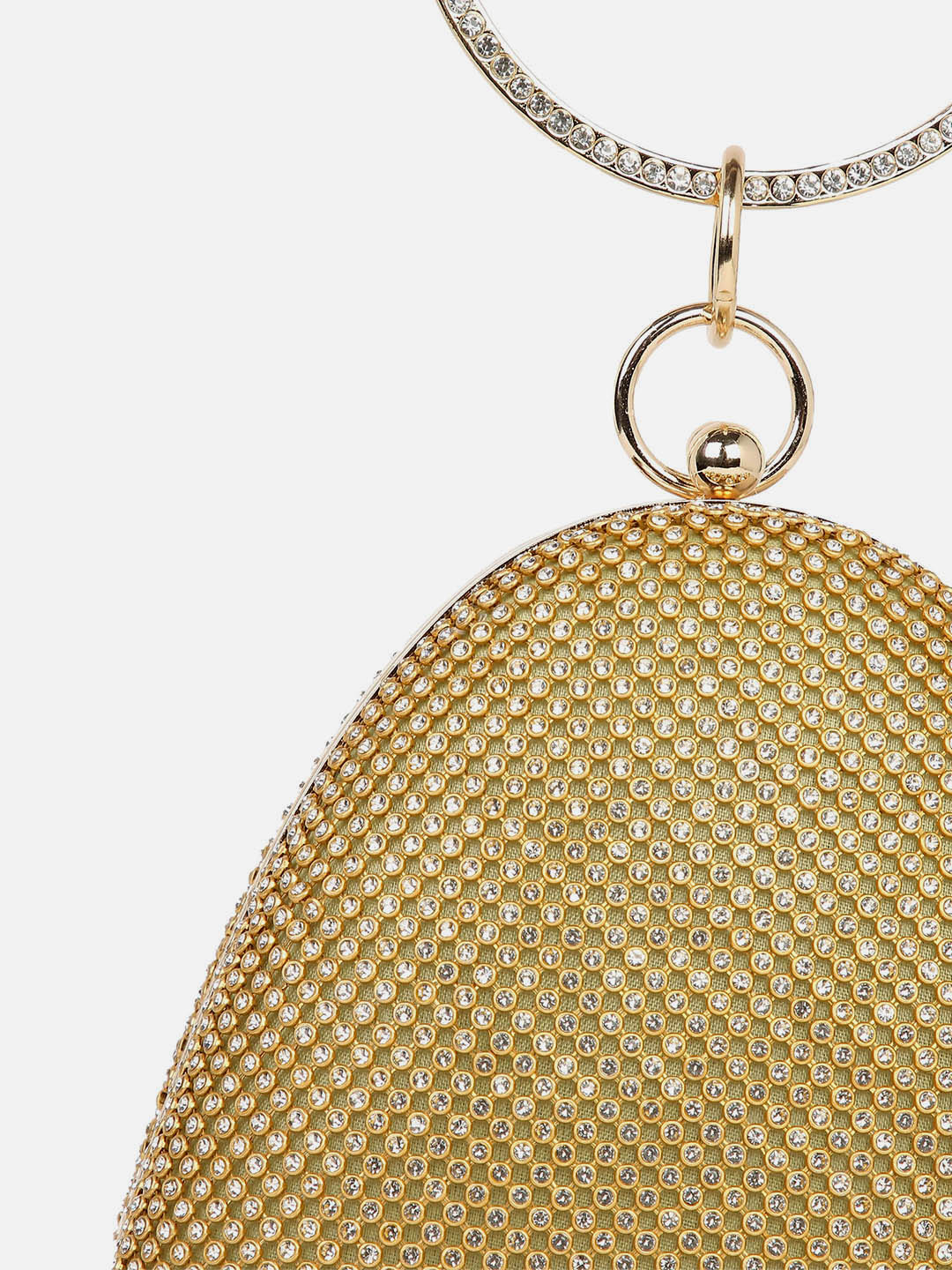 Haute Sauce By Campus Sutra Gold Metal Clutch Bags