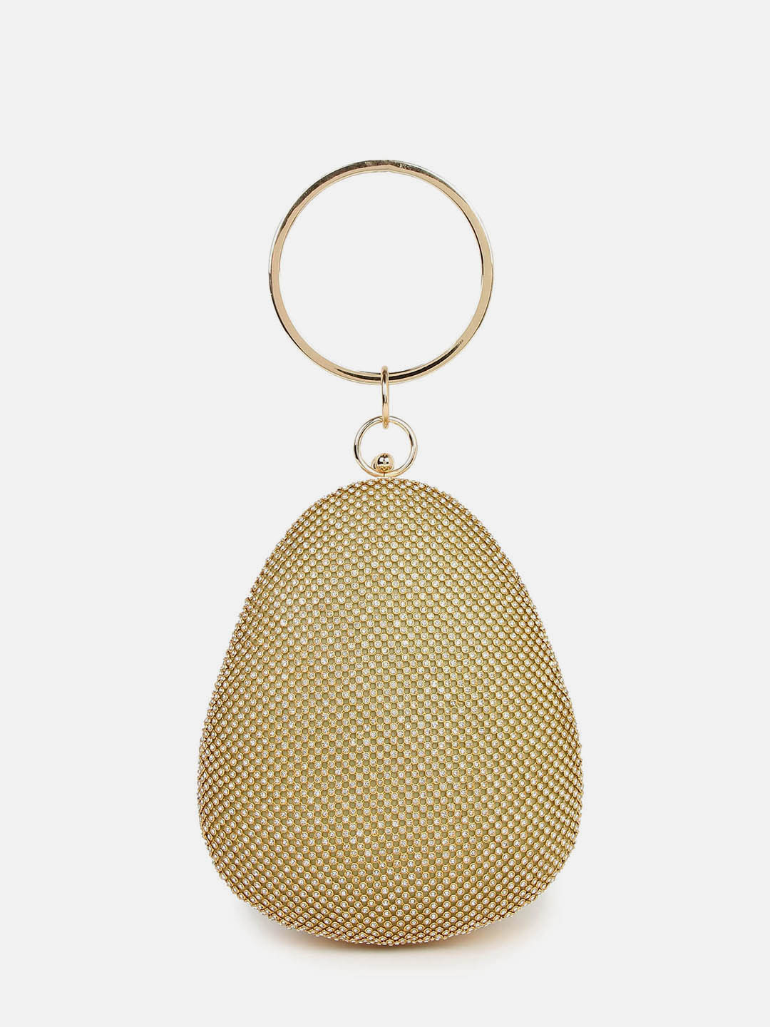 Haute Sauce By Campus Sutra Gold Metal Clutch Bags