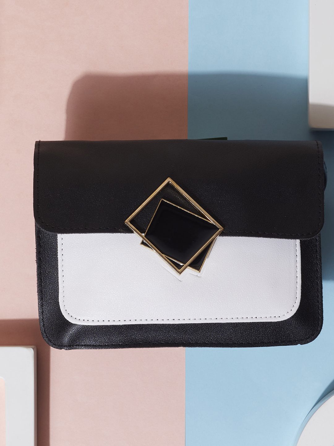 Haute Sauce By Campus Sutra Black Pu Clutch Bags