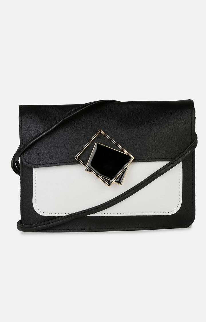 Haute Sauce By Campus Sutra Black Pu Clutch Bags