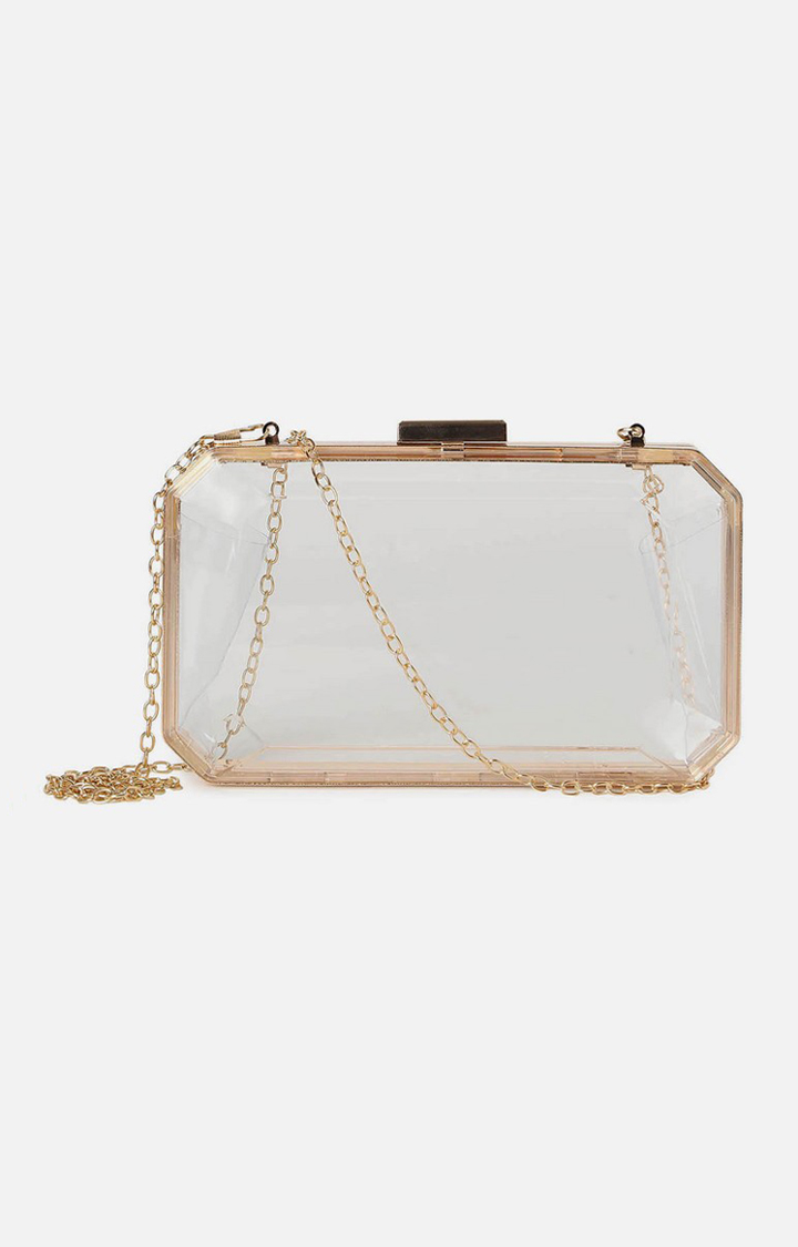 Haute Sauce By Campus Sutra Transparent Pu Clutch Bags