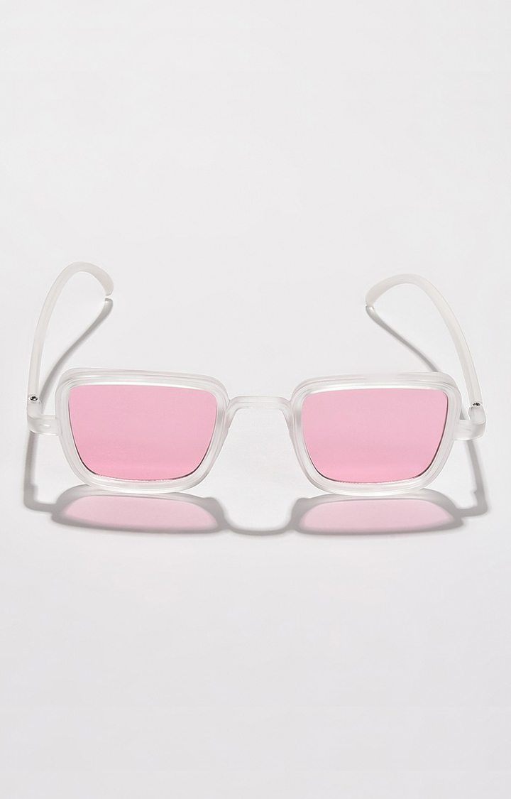 Haute Sauce By Campus Sutra Women Pink Lens & Transparent Wayfarer Sunglass Ss22_Hssg1001