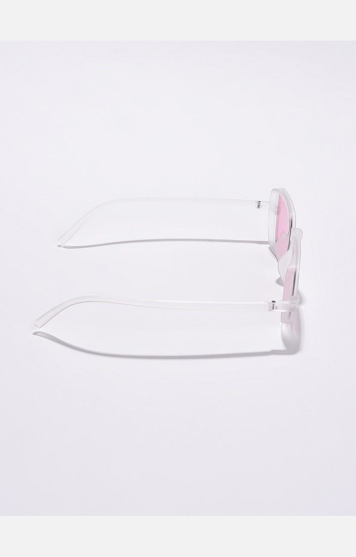 Haute Sauce By Campus Sutra Women Pink Lens & Transparent Wayfarer Sunglass Ss22_Hssg1001